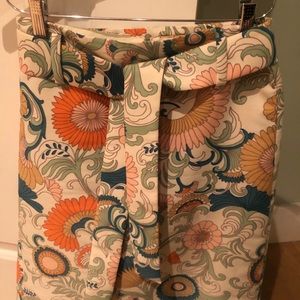 Jcrew floral print A line skirt with a split